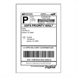 6.75x4.25" lg round rectangle shipping labels,PERMANENTadhesive,10shts=20 labels