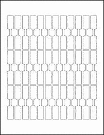 0.5" x 2.75" matte white, blank printable, barbell style ring/ jewelry tag labels w/ PERMANENT adhesive, 10 sheets (360 labels).
