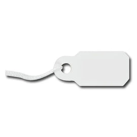 7/8" x 3/8" small white jewelry string tags/ merchandise price tags, 100pcs. Jewelry