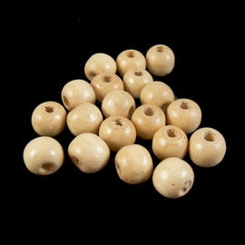 Wood beads: 10 mm x 8mm round rondelle, ~2mm bead hole, natural, 100 beads