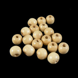 Wood beads: 10 mm x 8mm round rondelle, ~2mm bead hole, natural, 100 beads