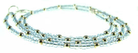 Transparent Light Blue Seed Beads: Matsuno Dyna-Mites, Size 8/0 (20 g)