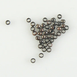 Antiqued Copper Crimp Beads: 1.5mm ID, Vintage Style (100 pcs)