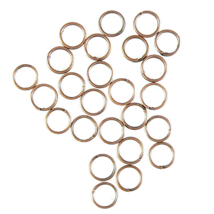 6mm Metal Split Rings: Gold, Nickel, Copper, or Black Oxide, 100 pcs