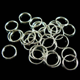 Nickel Plated Split Rings: 12mm Key Chain Connectors, Jewelry Links, 50 or 100 pcs