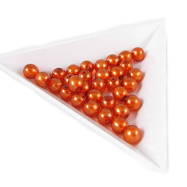 Luster Copper Czech Glass Pearl Beads: 6mm, 8" Strand