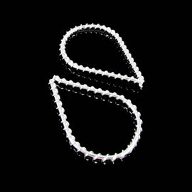 Silver Plated Steel Teardrop Charms: Wire-Wrapped Jewelry Components 45x30mm (6pcs)