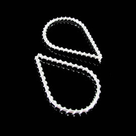 Silver Plated Steel Teardrop Charms: Wire-Wrapped Jewelry Components 45x30mm (6pcs)