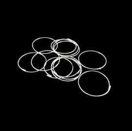Silver Plated Endless Hoop Earring Findings, 1 Inch, Nickel Free Wire Hoops (12 pcs)