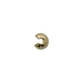 Gold Plated Crimp Covers: 4mm Jewelry Findings (36 or 144 pcs)