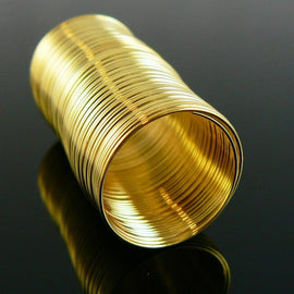 Gold Plated Ring Memory Wire: 22 Gauge, 0.75" Diameter, 48 Loops
