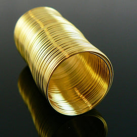 Ring Size Gold Plated Memory Wire: .75" diameter, .5oz. (~125 loops)