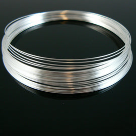 Silver Plated Necklace Memory Wire: Bead Smith, 22 Gauge, 3.6" Loops, 1 oz.