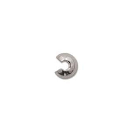 Silver Plated Crimp Covers: 4mm Round Jewelry Beads, 36-144 pcs