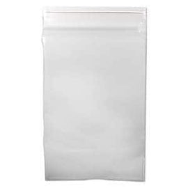 Reclosable zip top storage bags: 4" W x 6" L, clear polyethylene, 2 mil thick, 100 bags