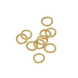 Jump rings: 6mm, gold or silver plated metal, 19 gauge, 144 pcs. Nickel Free, EU Compliant.