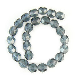 Montana Blue Czech Glass Beads: 6mm Faceted Round, 6