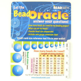 Bead Oracle Quick Reference Card, Bead Size & Gauge Tool