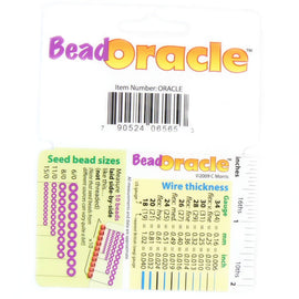 Bead Oracle Quick Reference Card, Bead Size & Gauge Tool