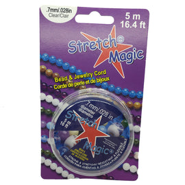 Stretch Magic Bead Cord: Clear, .7mm, 5 Meter Spool