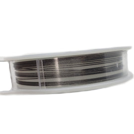 Beading wire: Beadalon, 49 strand ,.018" (.46mm) dia., coated stainless steel, "bright" color, 10' spool (3.1 m)