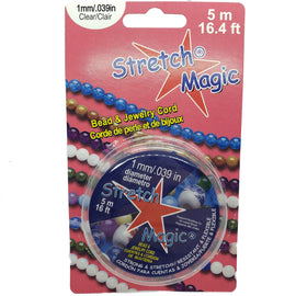 Stretch Magic Jewelry Cord: Clear, 1mm, 5 Meter Spool