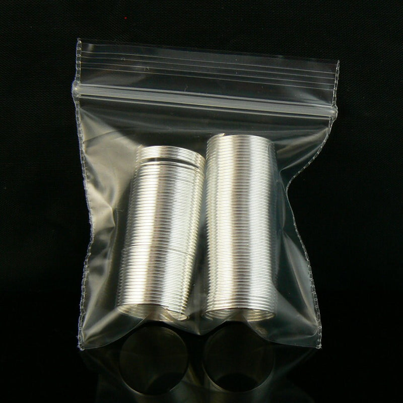 Reclosable zip top storage bags: 2" W x 2" L, clear polyethylene, 2 mil thick, 100 bags