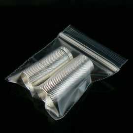 Reclosable zip top storage bags: 2" W x 2" L, clear polyethylene, 2 mil thick, 100 bags