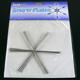 Wire snowflake forms: 4.5" dia. The Bead Smith, .8mm diameter wire, 7 pcs. WS4