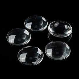 Clear Glass Round Cabochons, 48 mm x 11 mm tall, 10 pcs.