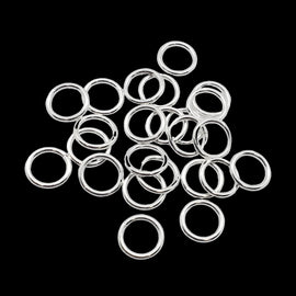 Gold or Silver Plated Jump Rings: 8mm, 18 Gauge, 144 pcs
