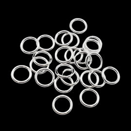Gold or Silver Plated Jump Rings: 8mm, 18 Gauge, 144 pcs