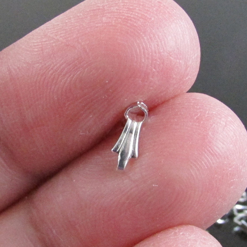Silver Plated Ice Pick Pendant Bail (50 pcs)