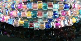 Silver Plated Corrugated Saucer Beads: Brass Metal, 4.5x3mm (50 beads)
