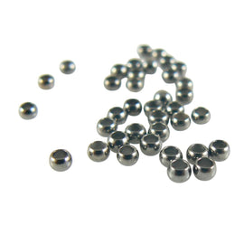 Black Nickel Crimp Beads: 1.3mm ID, Jewelry Making Supplies (100 pcs)