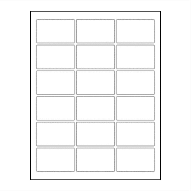 Printable Matte White Labels, Permanent Adhesive, 2.5x1.563" Rounded Rectangle, 10 sheets
