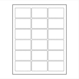 Printable Matte White Labels, Permanent Adhesive, 2.5x1.563" Rounded Rectangle, 10 sheets