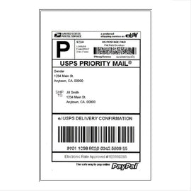 Rounded Rectangle Shipping Labels, 6.75" x 4.25", Permanent Adhesive, 20 Labels