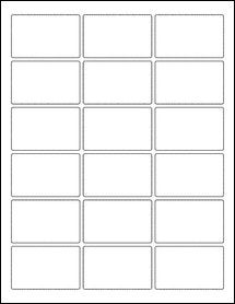 Printable Matte White Labels, Permanent Adhesive, 2.5x1.563" Rounded Rectangle, 10 sheets