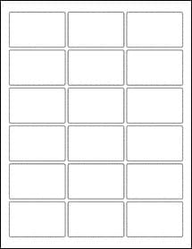Printable Matte White Labels, Permanent Adhesive, 2.5x1.563" Rounded Rectangle, 10 sheets