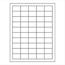Blank, printable labels: 1.5" x 1" rectangle, matte white paper with REMOVABLE adhesive, 10 sheets= 500 labels