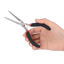 Needle Nose Pliers: 6" Rustless Carbon Steel with Comfort Grip