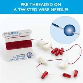 Griffin Black Nylon Bead Cord: Size 6, .7mm with Needle, 2 Meters