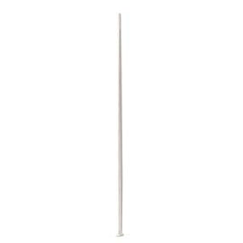 Silver Plated Headpins: 2.25" Flat Head, 21 Gauge (144 pcs)