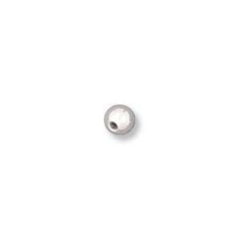 Silver Plated Memory Wire Ends: 3mm Round Beads, 144 pieces