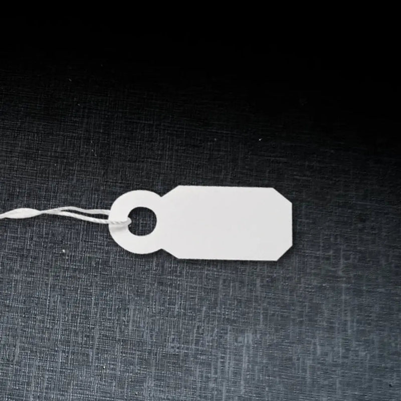 Small Waterproof Plastic Price Tags: White Jewelry Merchandise Tags, 100 pcs