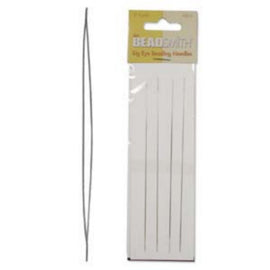 Big Eye/ Wide Eye beading needles: 5" L, 4 ct. Great for many stringing materials, and awesome for bead weaving & bead embroidery!