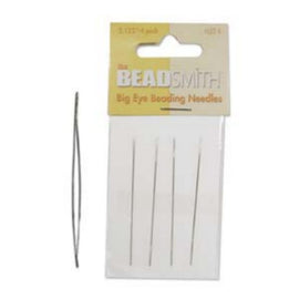 Big Eye/ Wide Eye beading needles: 2.125" L, 4 ct. Great for many stringing materials, and awesome for bead weaving & bead embroidery!