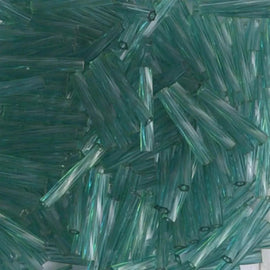 Miyuki Twisted Bugle Beads: Transparent Seafoam Green TW1707, 12mm, 25g (~420 beads)