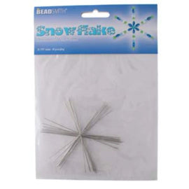 Wire snowflake forms: 3.75" dia., The Bead Smith, .8 mm diameter wire, 8 pcs. WS3